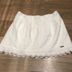 Abercrombie Kids lace off-white skirt